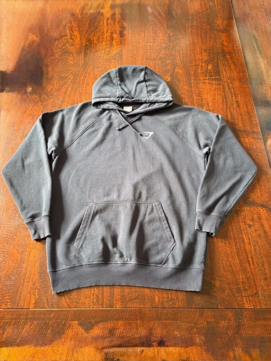 Gymshark Crest Hoodie Navy Blue Size Large - Picture 5 of 15